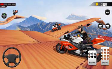 screenshoot for Impossible Mega Ramp Bike stunts: Bike Stunt Games