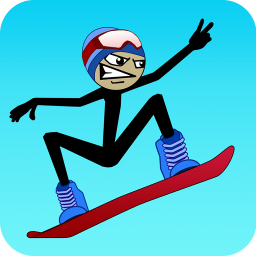 logo for Stickman Snowboarder