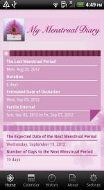 screenshoot for My Menstrual Diary