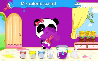 screenshoot for Baby Panda’s Color Mixing Studio